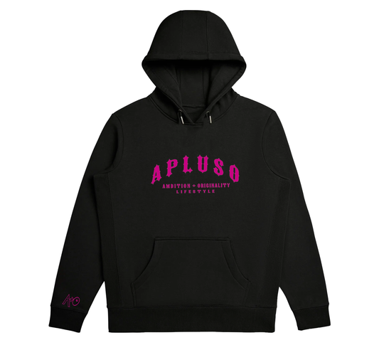 AplusO 3D Font Hooded Top