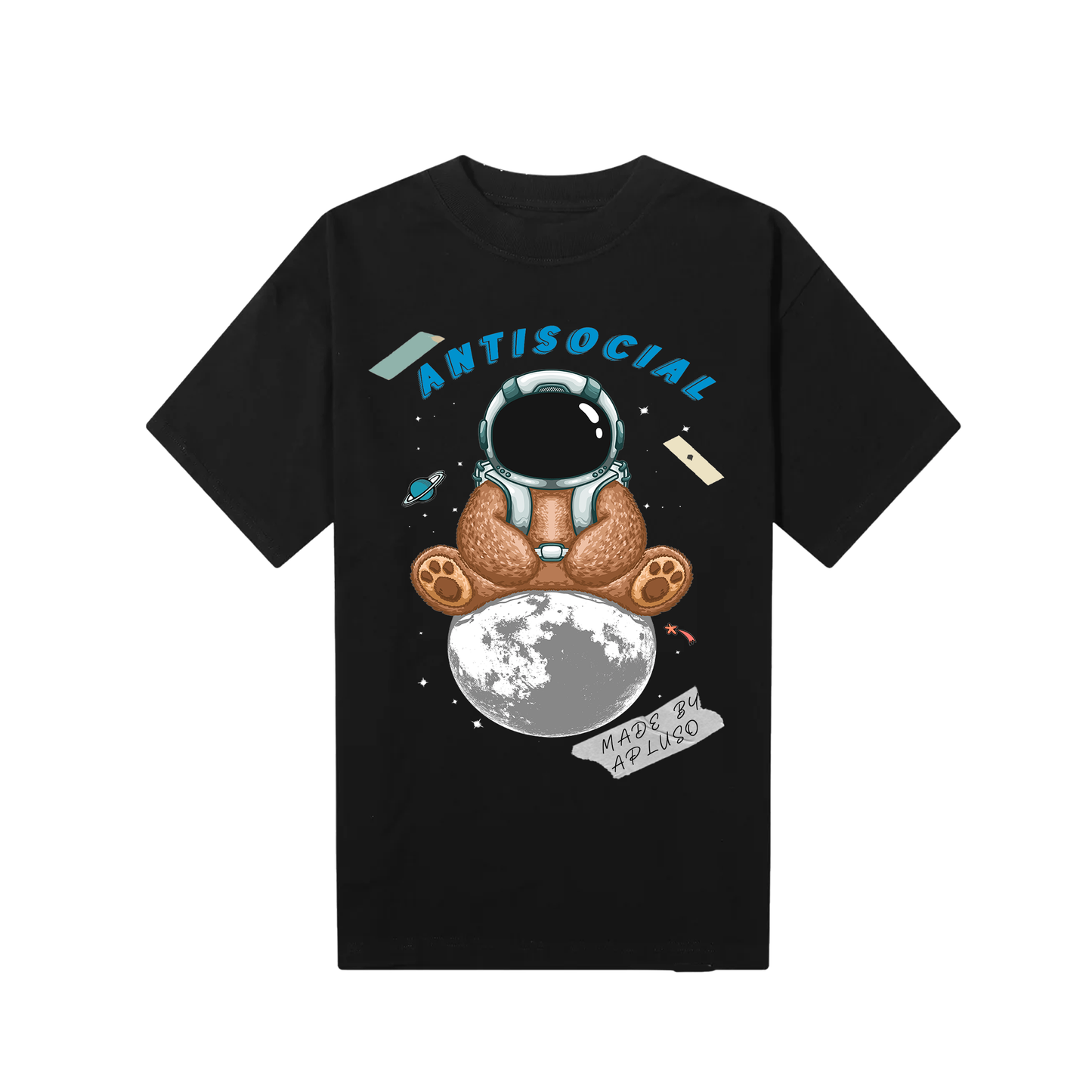 ANTISOCIAL ASTRO-BEAR OVERSIZE COTTON GRAPHIC T-SHIRT