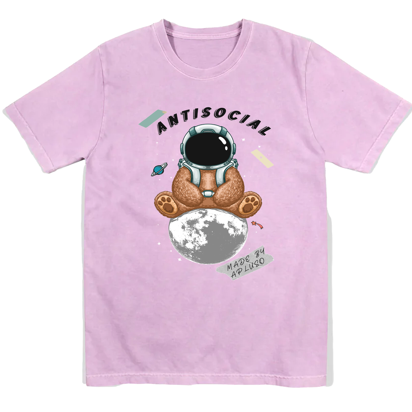 ANTISOCIAL ASTRO-BEAR OVERSIZE COTTON GRAPHIC T-SHIRT