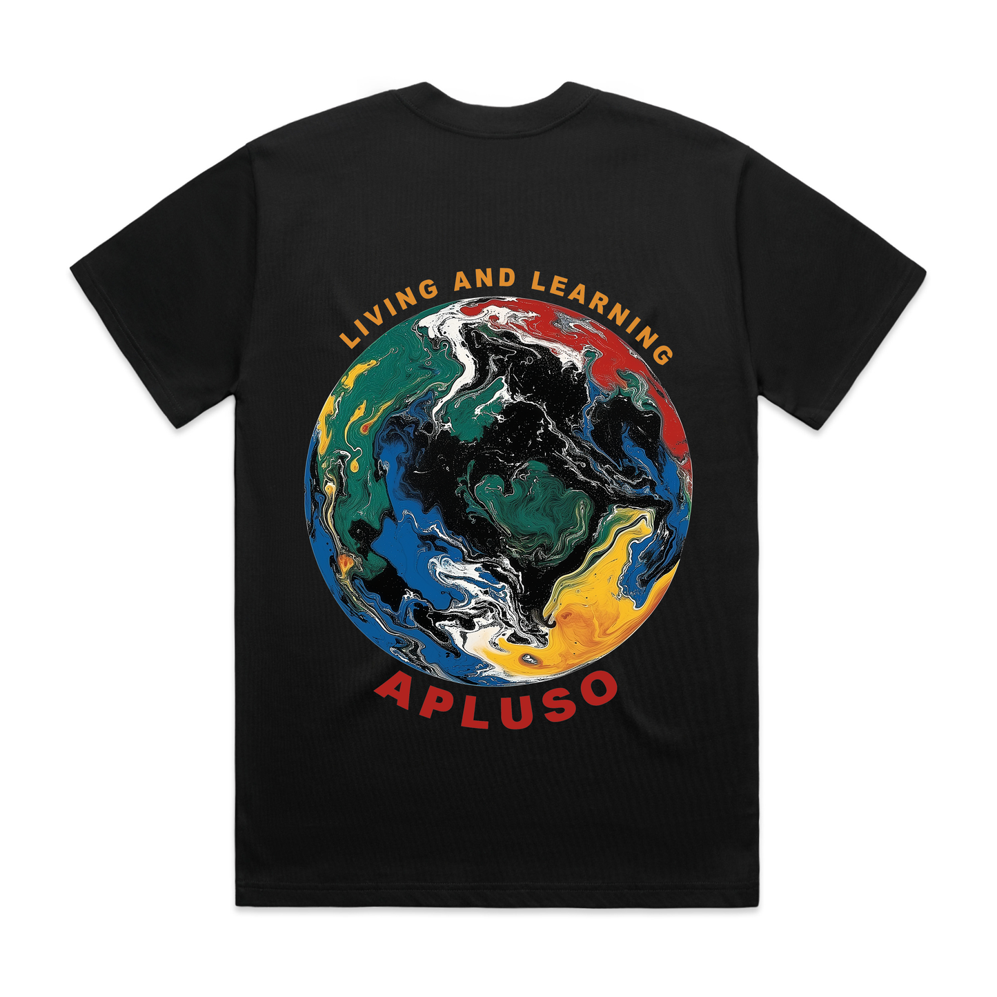 LIVING AND LEARNING GLOBE GRAPHICS OVERSIZE TSHIRT