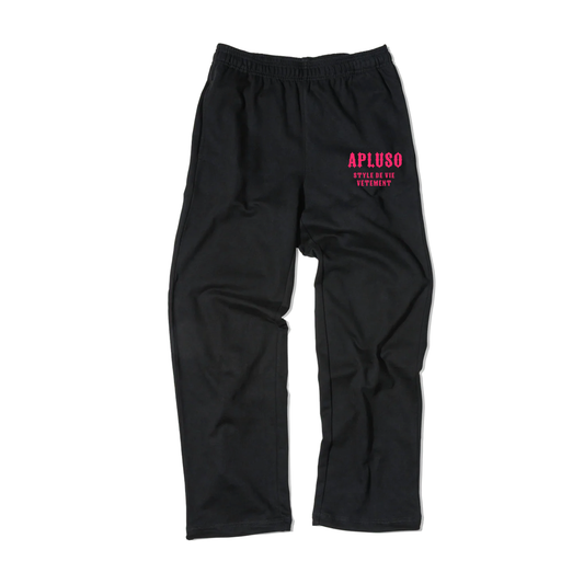 APLUSO FLEECE SWEATPANT BLACK (UNISEX)