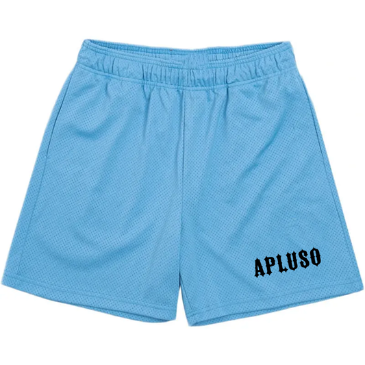 BLUE MESH SHORTS WITH POCKET