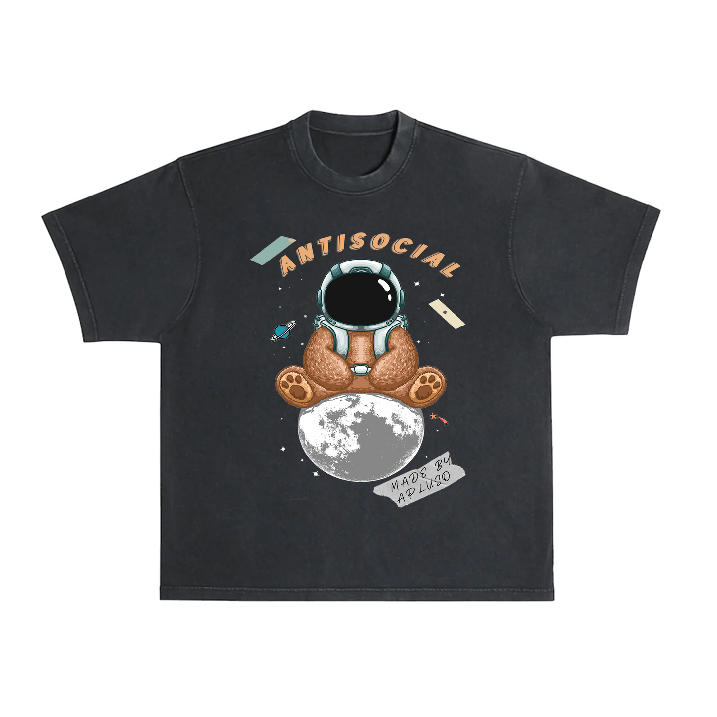 ANTISOCIAL ASTRO-BEAR OVERSIZE COTTON GRAPHIC T-SHIRT