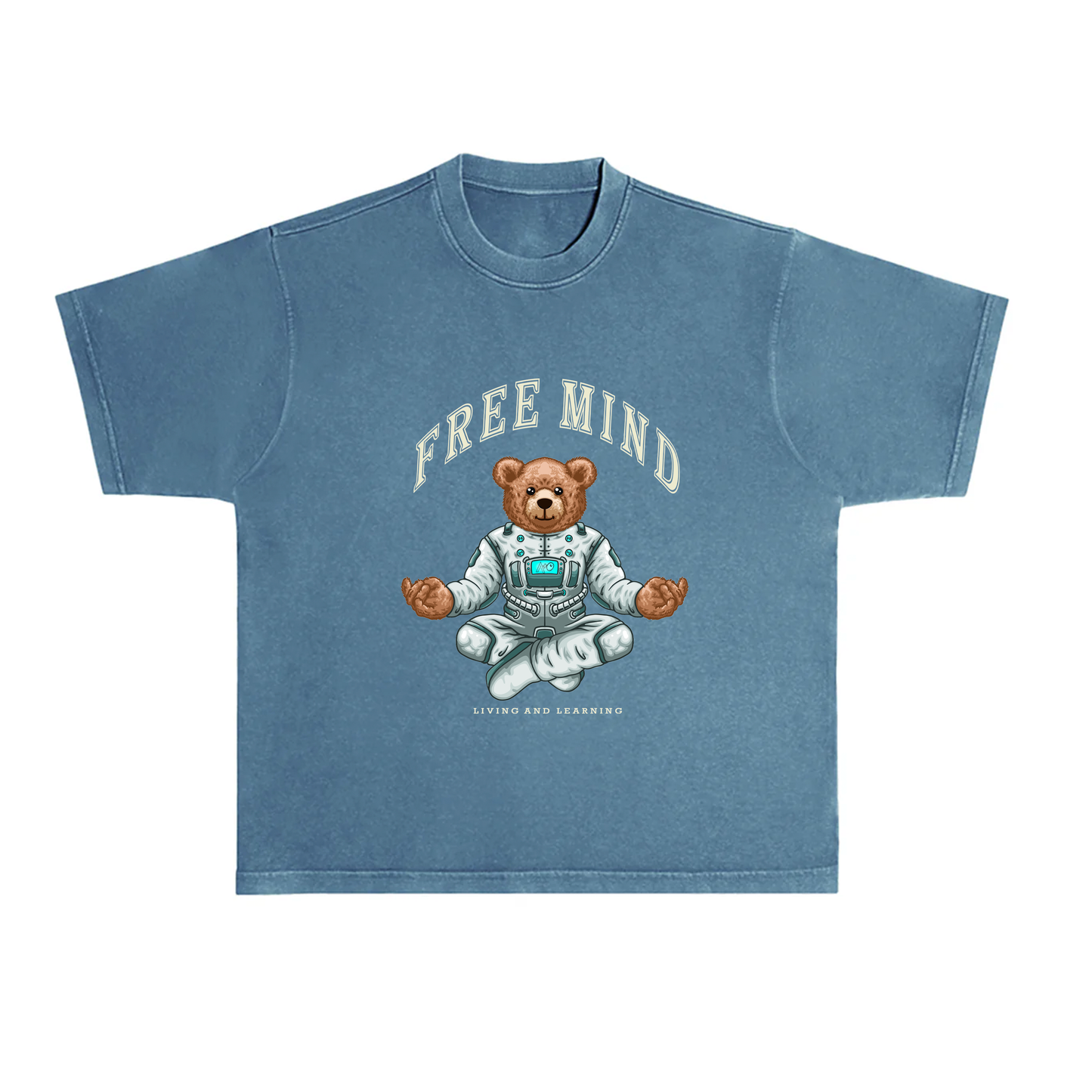 FREE MIND ASTRO-BEAR YOGA GRAPHICS TEE