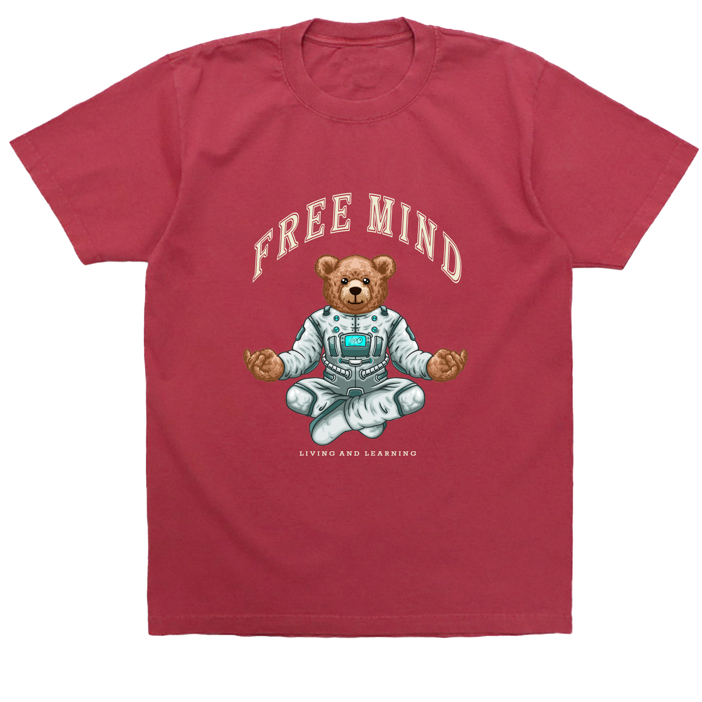 FREE MIND ASTRO-BEAR YOGA GRAPHICS TEE