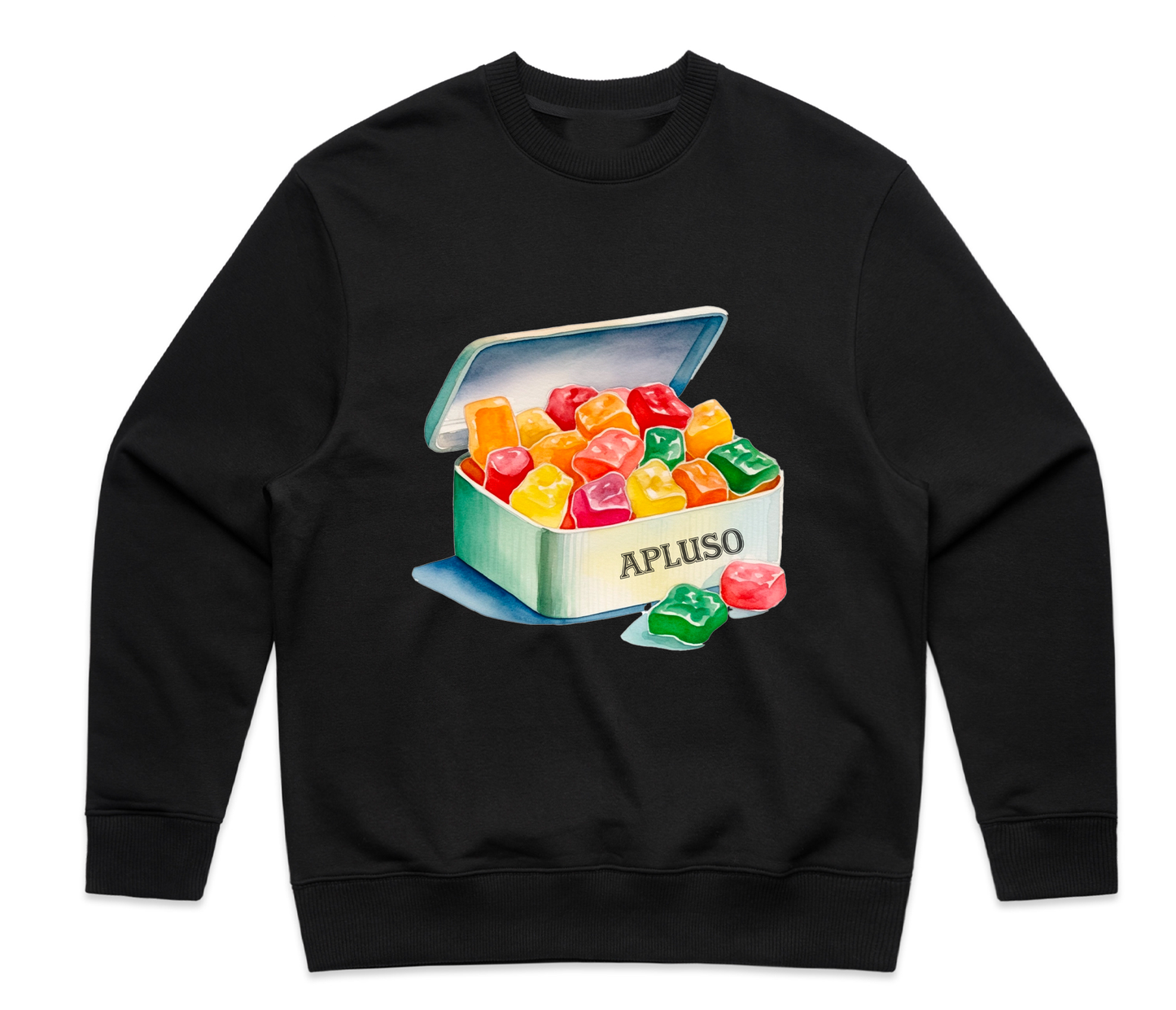 APLUSO GUMMY SWEATSHIRT - BLACK