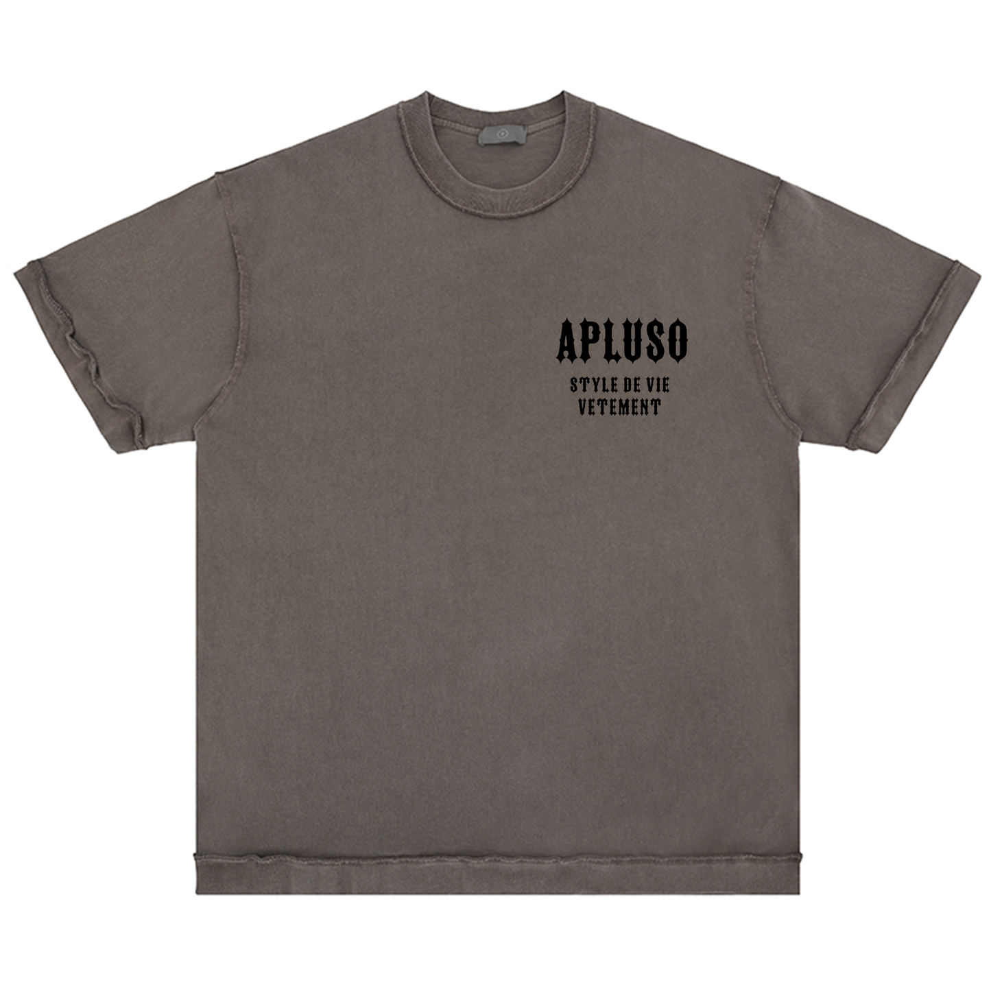 Reverse Inside-Out Oversize Tshirt (Khaki Brown)