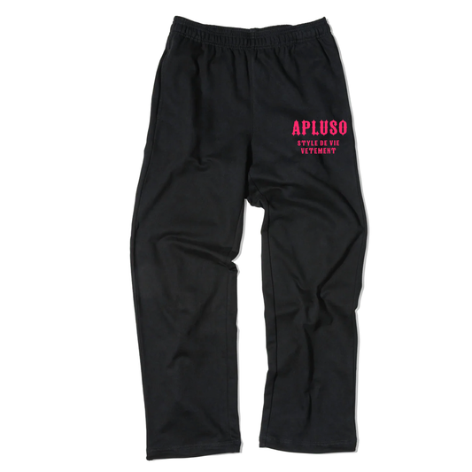 APLUSO FLEECE SWEATPANT BLACK (UNISEX)