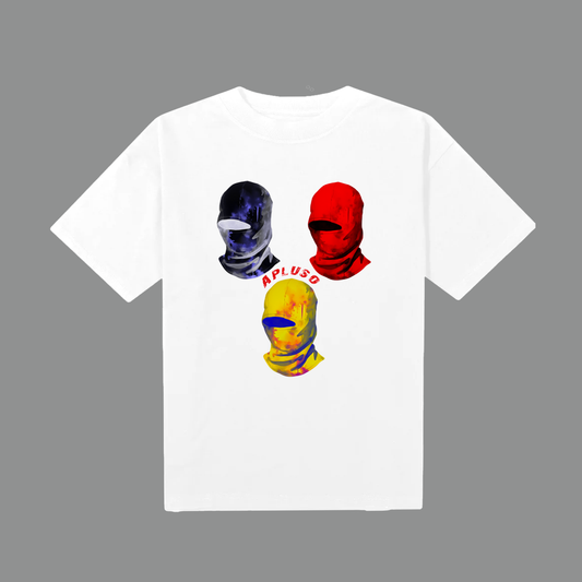 APLUSO BALACLAVA SKI MASK INSPIRED GRAPHICS WASHED TSHIRT