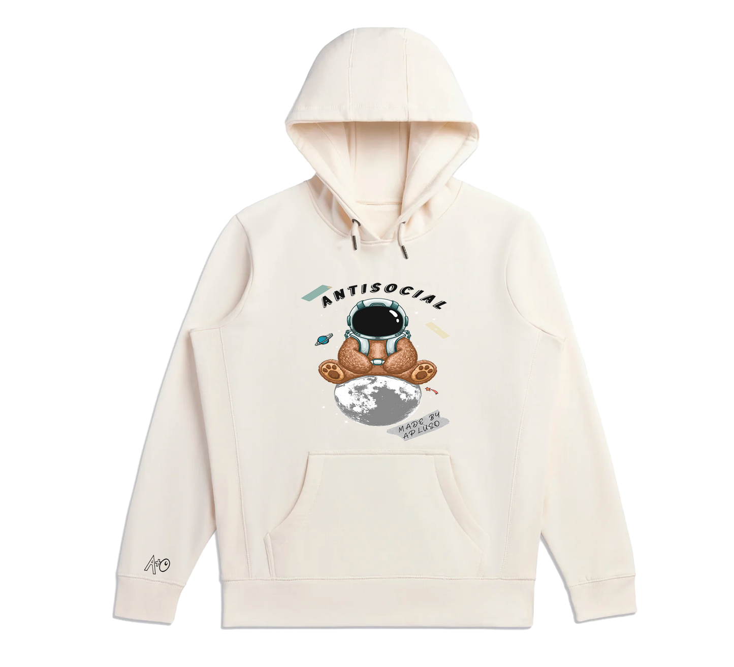 Antisocial Hoodie Cream Color