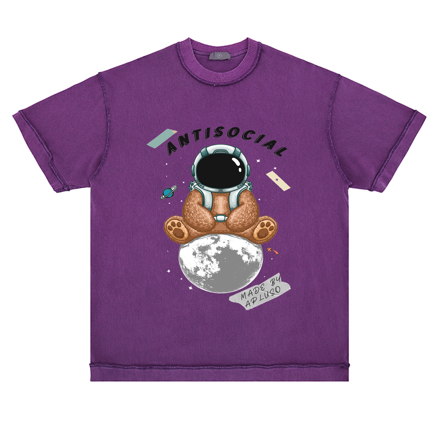 REVERSE TSHIRT - ANTISOCIAL ASTROBEAR GRAPHIC STREETWEAR TEE