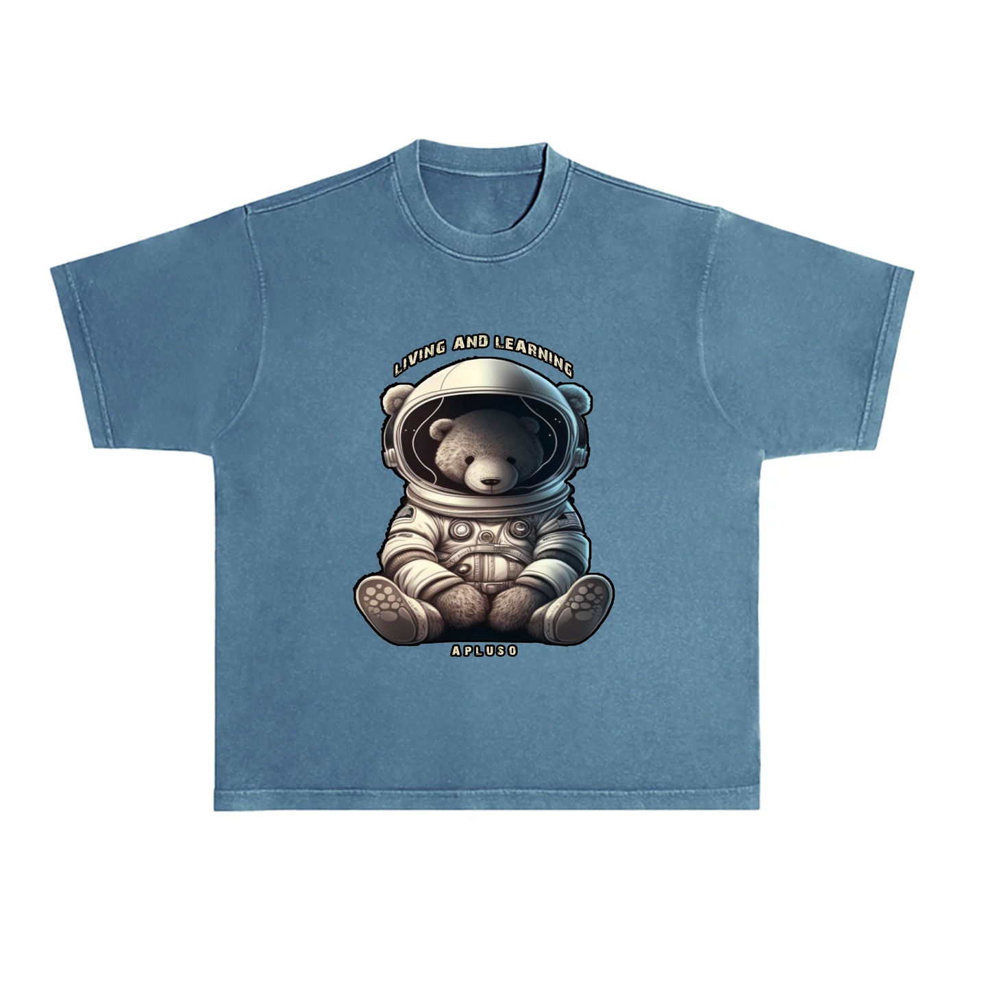 LIVING AND LEARNING ASTRONAUT BEAR GRAPHICS STREETWEAR