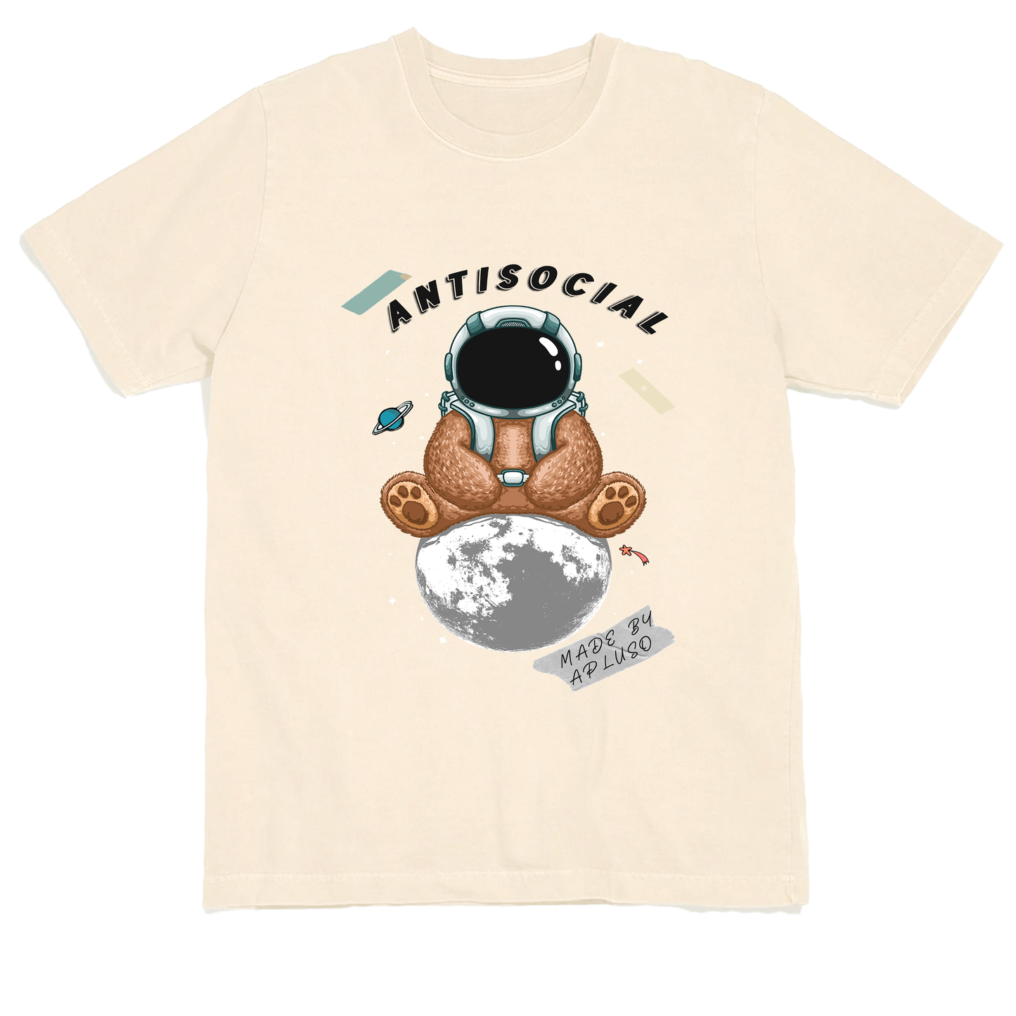 ANTISOCIAL ASTRO-BEAR OVERSIZE COTTON GRAPHIC T-SHIRT