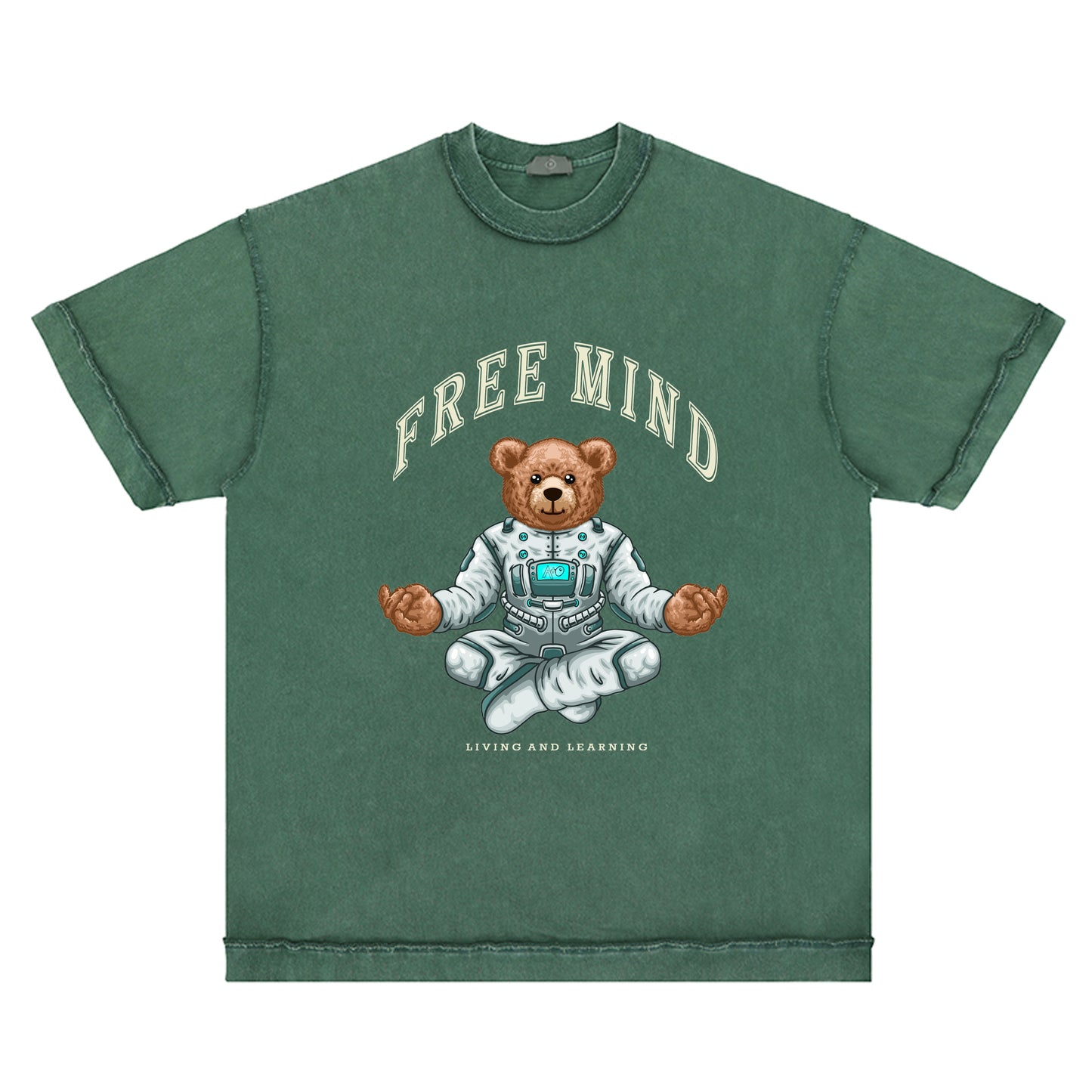 REVERSE INSIDE OUT TSHIRT - FREE MIND ASTRO-BEAR YOGA GRAPHICS