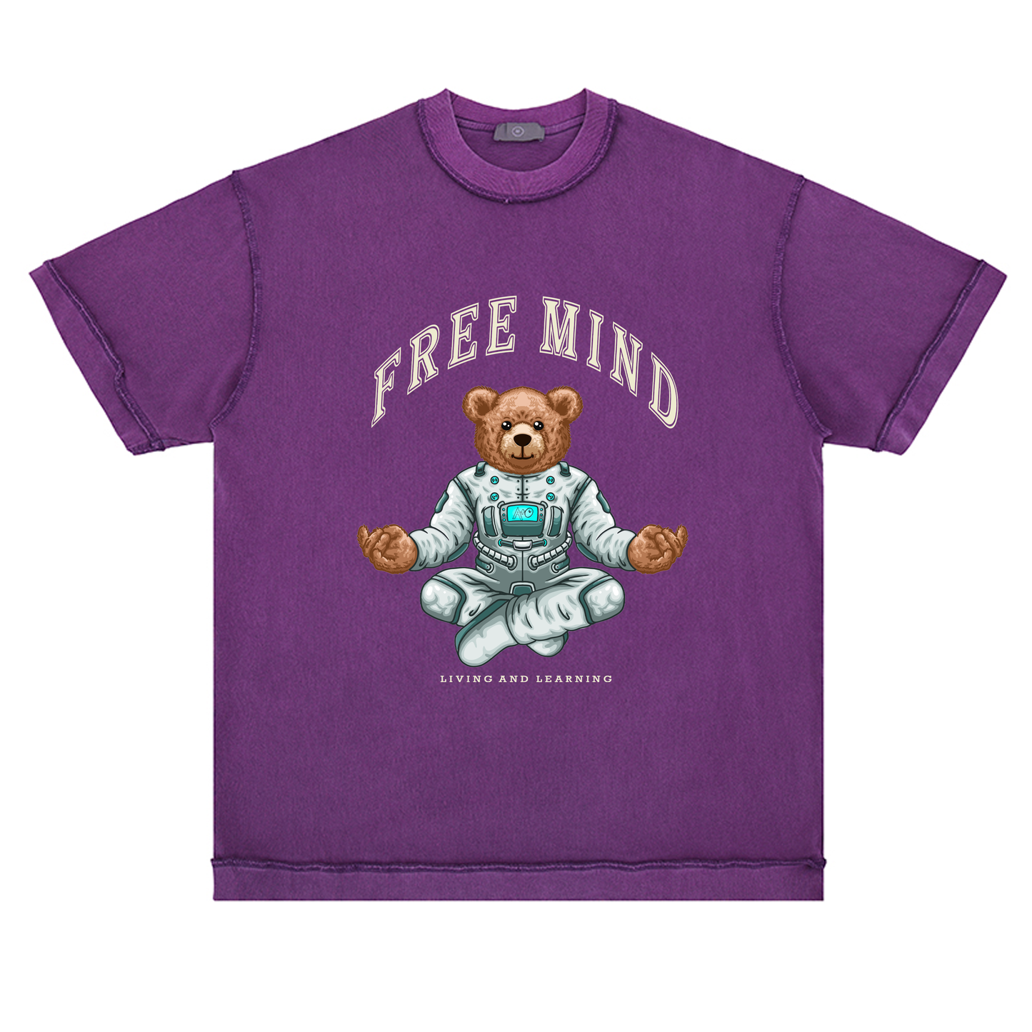 REVERSE INSIDE OUT TSHIRT - FREE MIND ASTRO-BEAR YOGA GRAPHICS