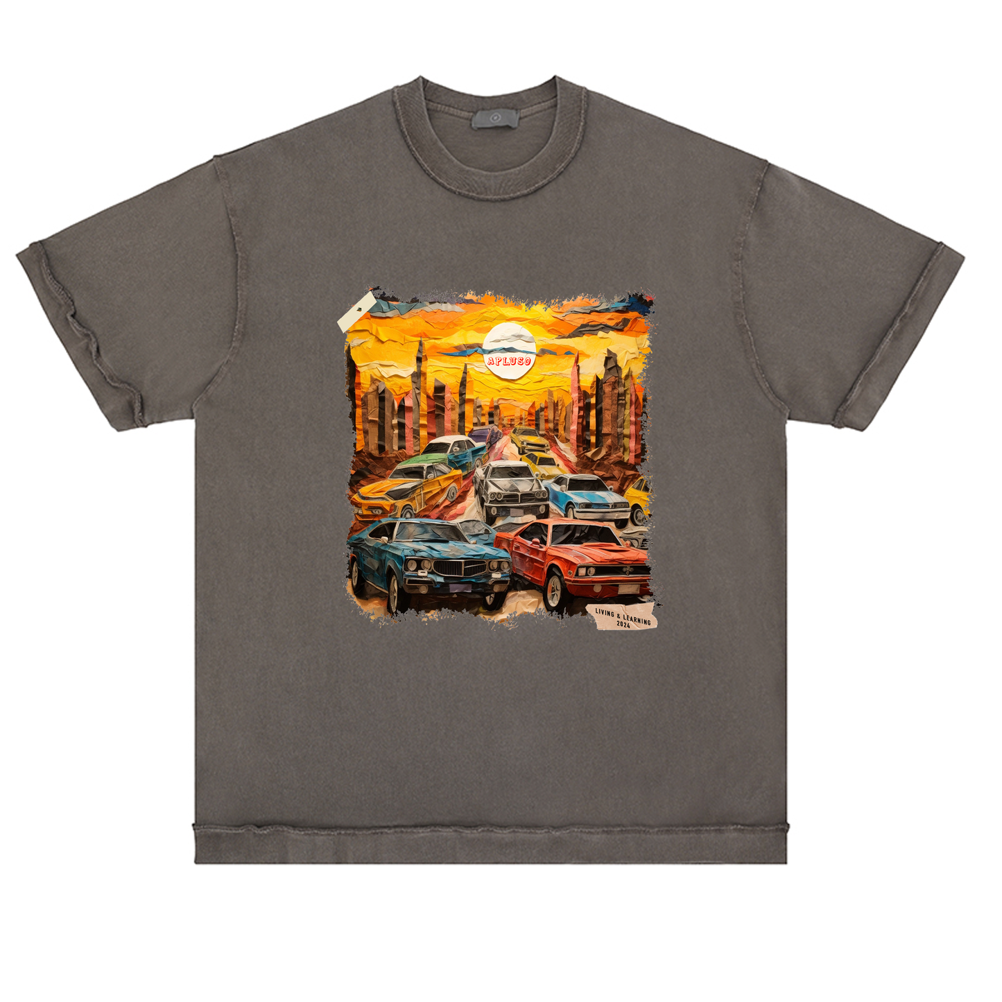 Reverse Inside-Out Oversize Tshirt (Khaki Brown)