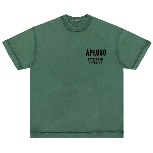 REVERSE INSIDE-OUT -- APLUSO 3D EMBOSSED SIGNATURE TSHIRT