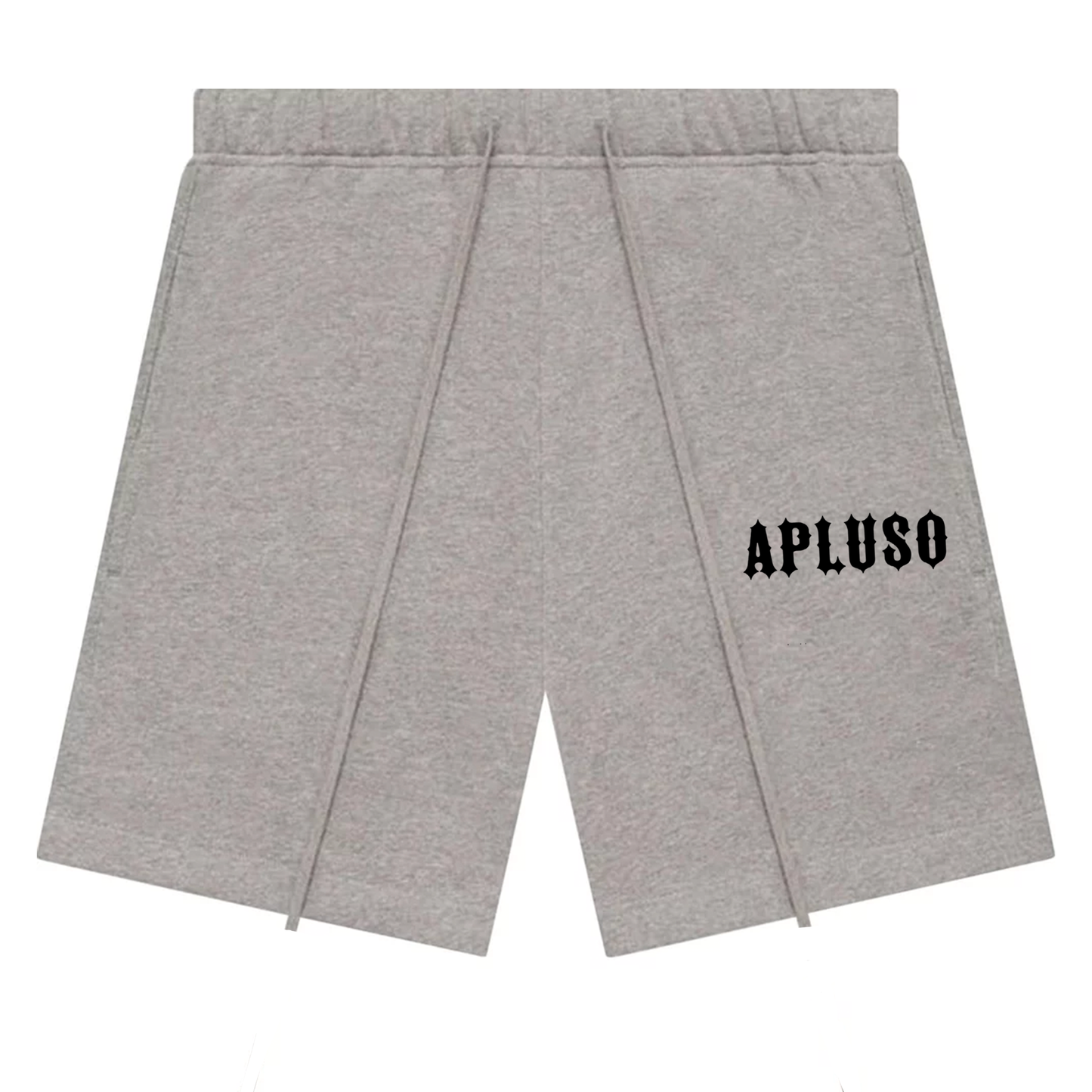 FLEECE SHORTS WITH LONG DRAWSTRINGS - DARK GREY