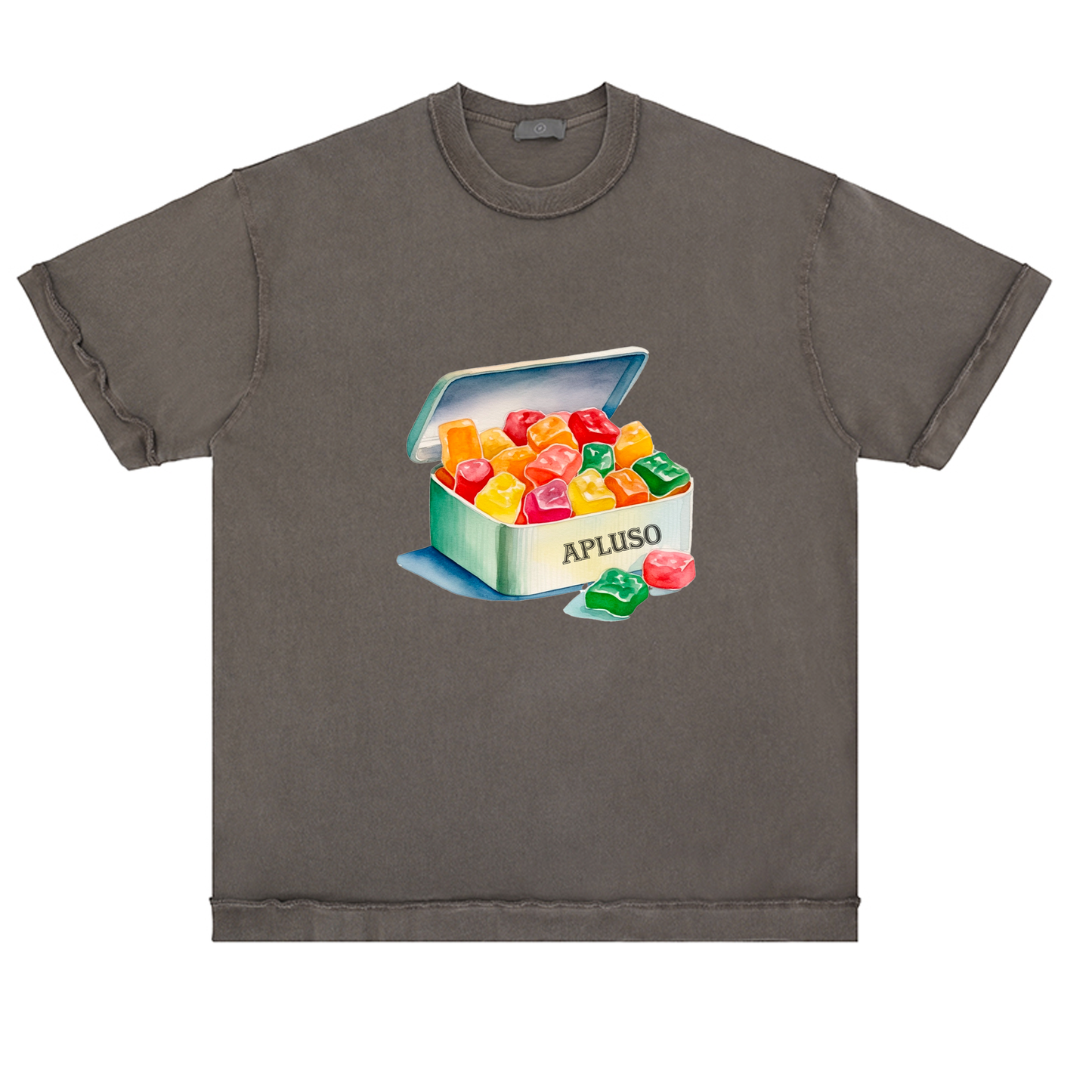 REVERSE INSIDE-OUT TSHIRT -- GUMMY GRAPHICS TEE