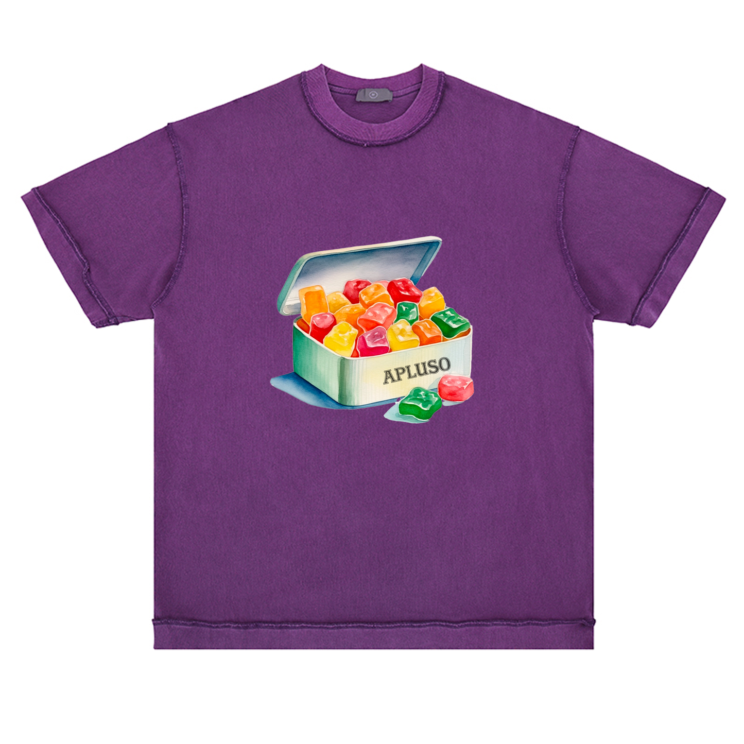 REVERSE INSIDE-OUT TSHIRT -- GUMMY GRAPHICS TEE