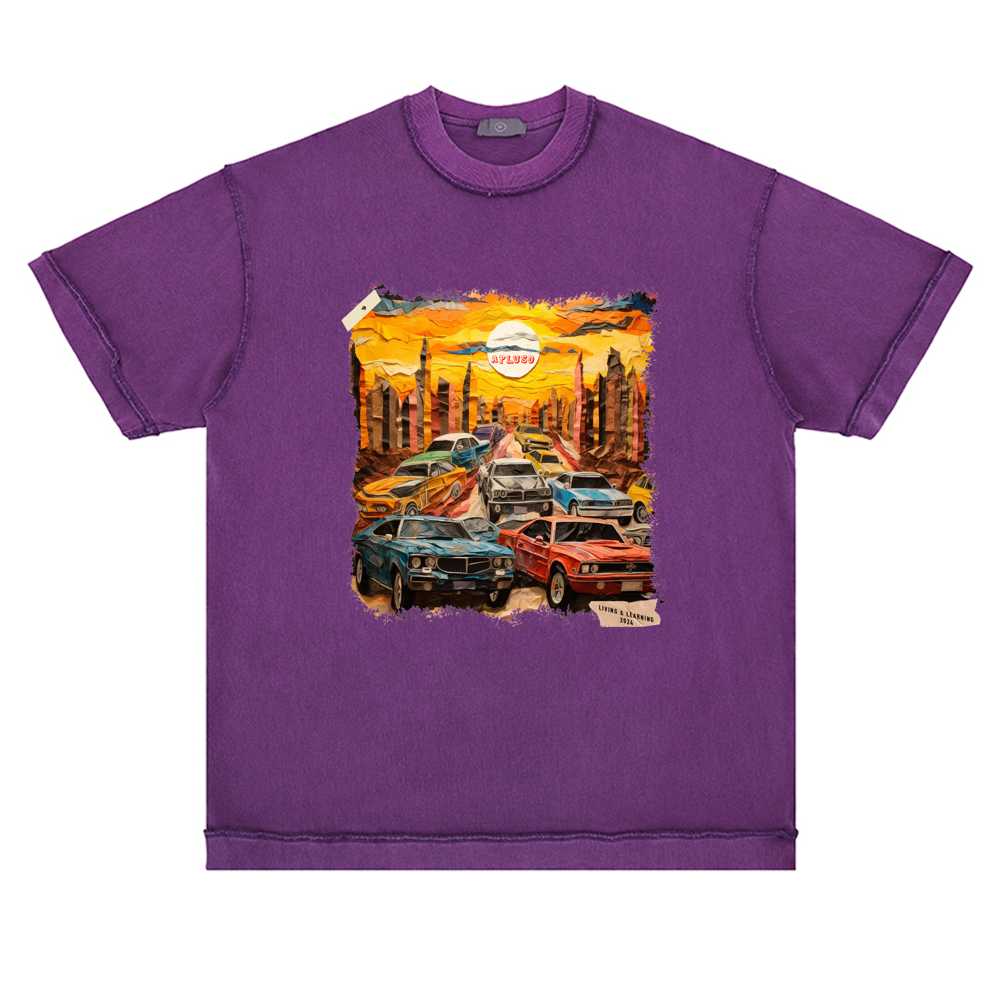 Reverse Inside-Out Oversize Tshirt (Purple)