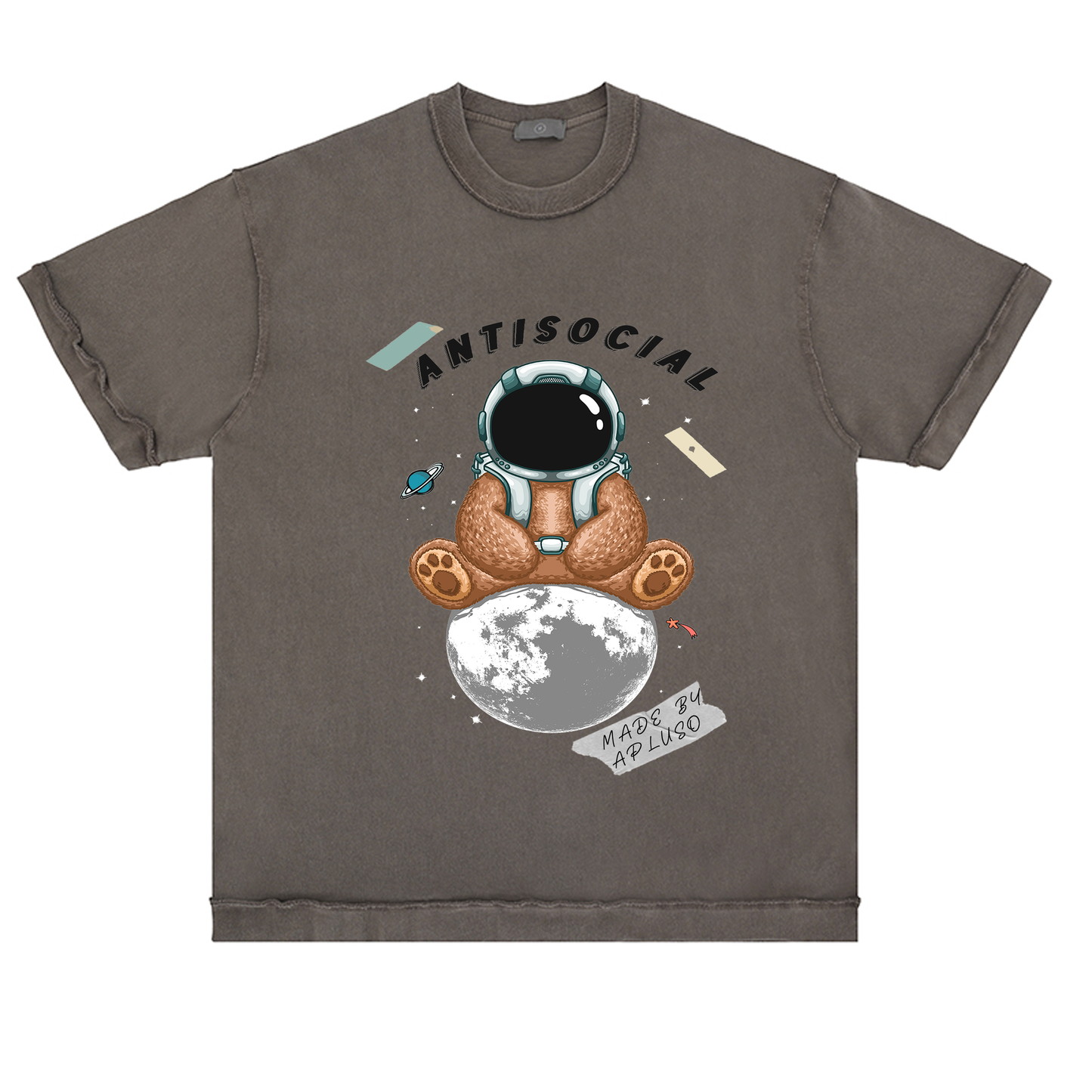 REVERSE TSHIRT - ANTISOCIAL ASTROBEAR GRAPHIC STREETWEAR TEE