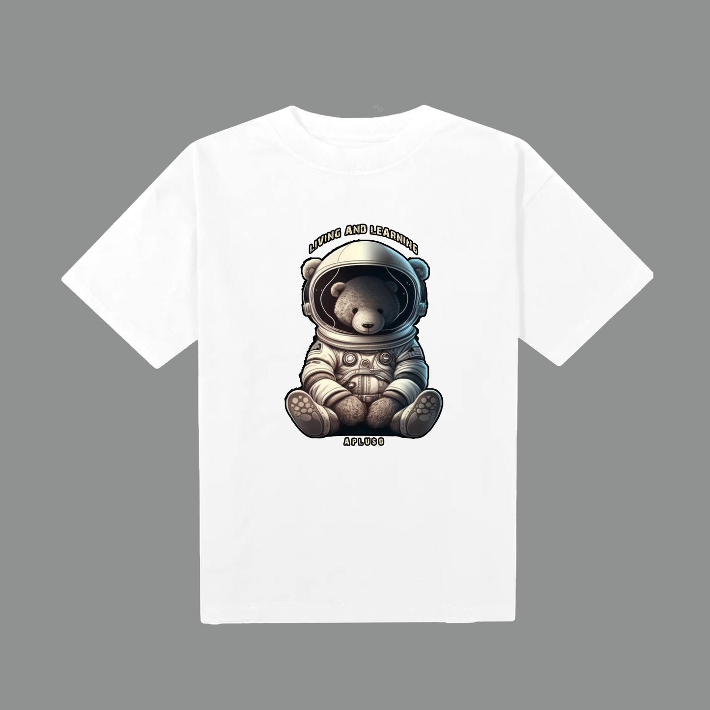 LIVING AND LEARNING ASTRONAUT BEAR GRAPHICS STREETWEAR