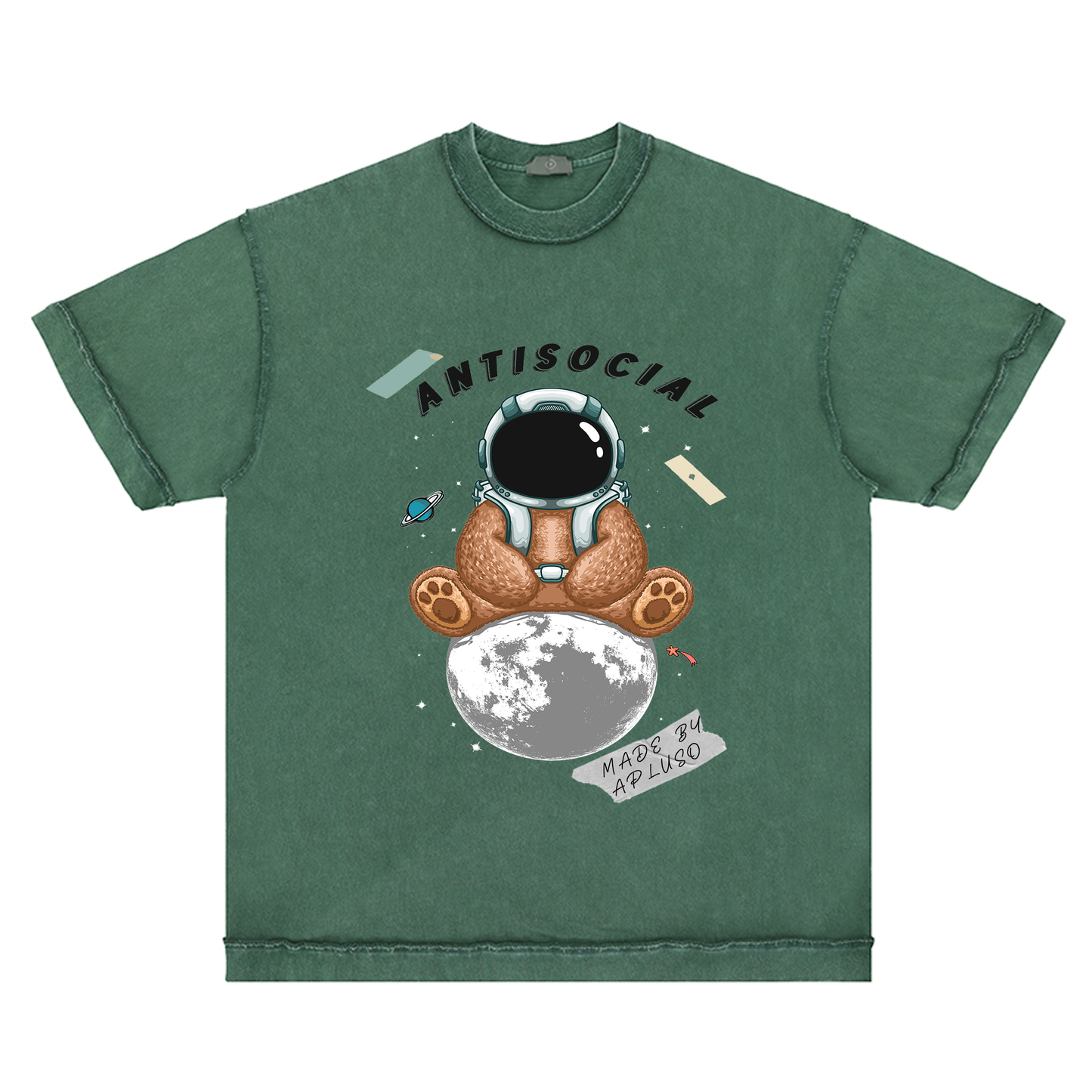 REVERSE TSHIRT - ANTISOCIAL ASTROBEAR GRAPHIC STREETWEAR TEE