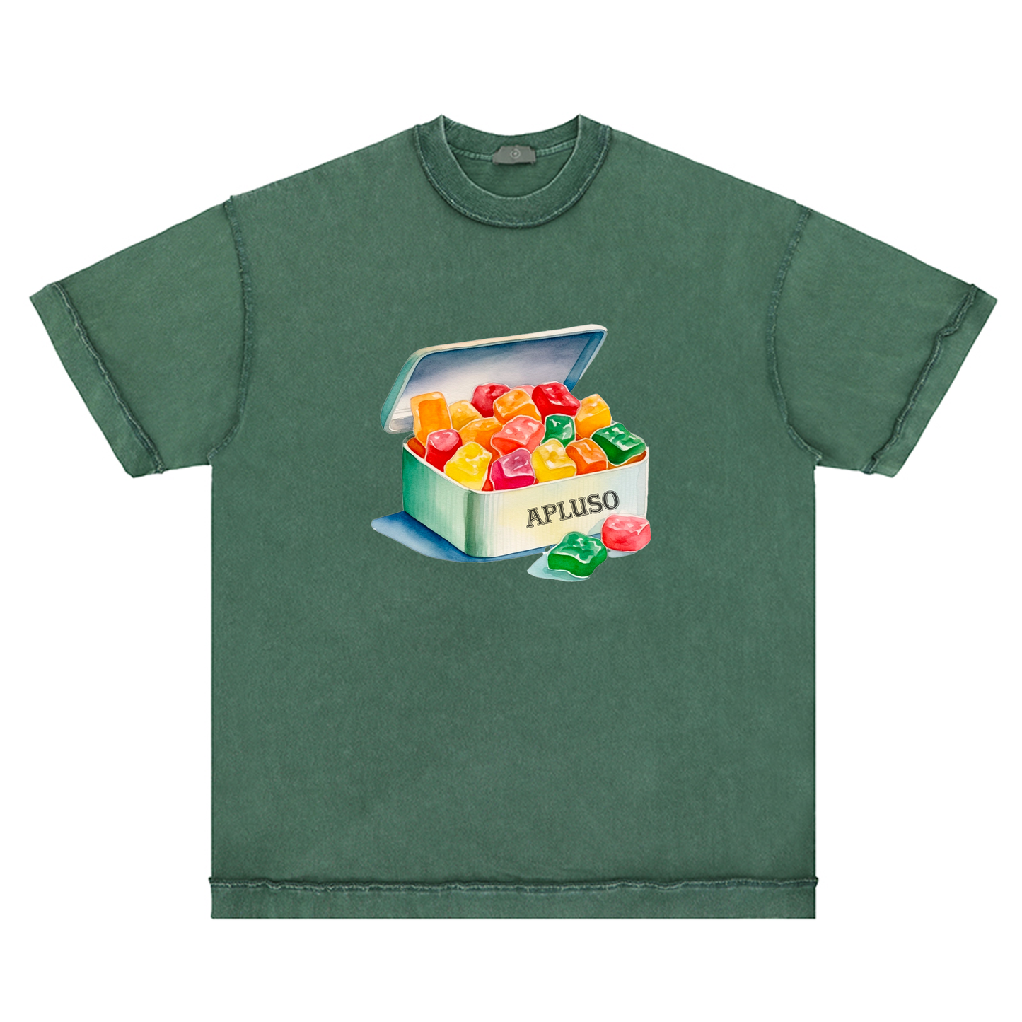 REVERSE INSIDE-OUT TSHIRT -- GUMMY GRAPHICS TEE