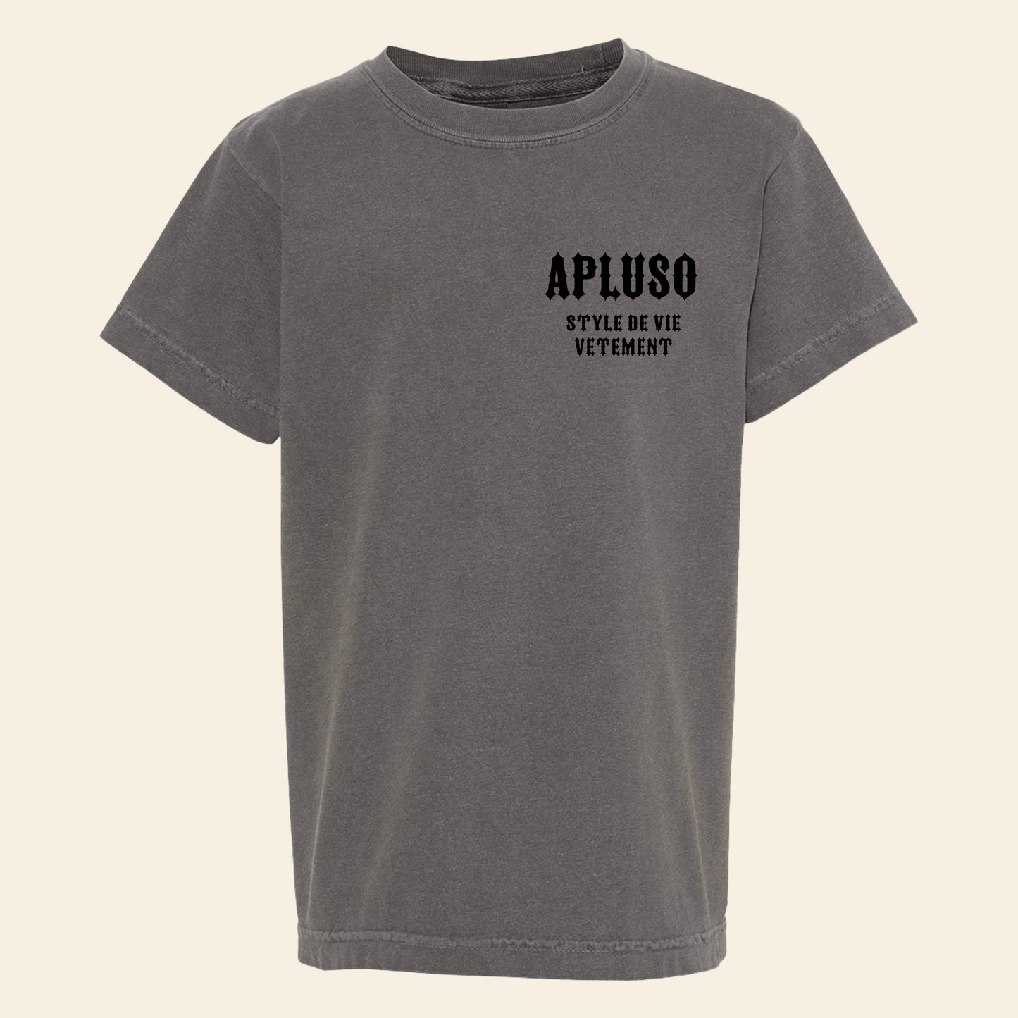 AplusO 3D EMBOSSED SIGNATURE OVERSIZED TEE