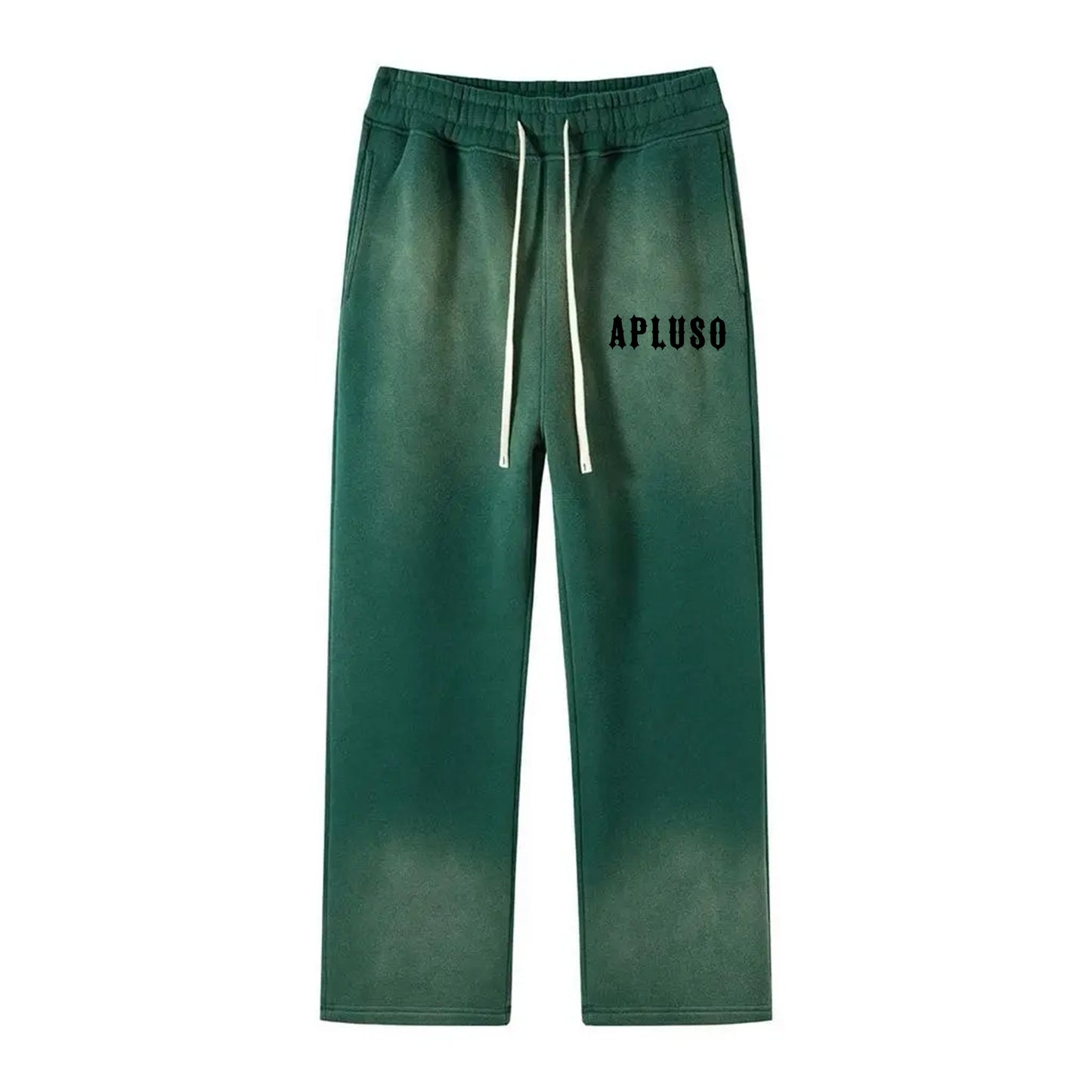 DISTRESSED DYED WASHED PANT - GREEN