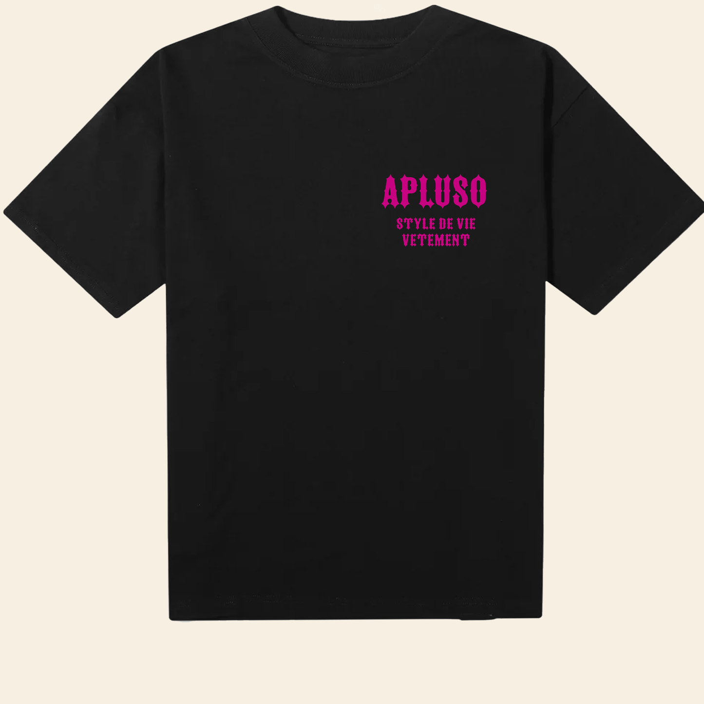 AplusO 3D EMBOSSED SIGNATURE OVERSIZED TEE