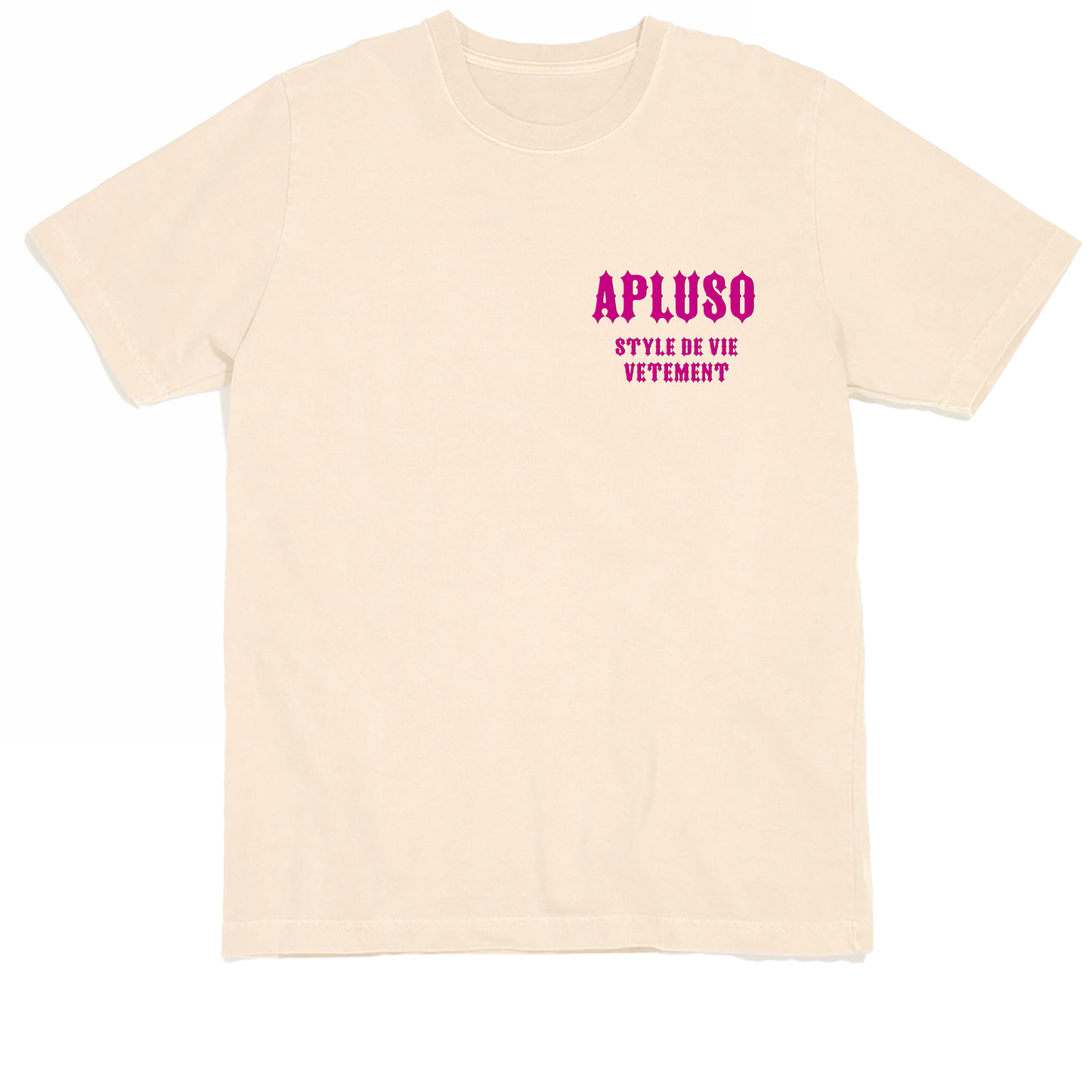 AplusO 3D EMBOSSED SIGNATURE OVERSIZED TEE